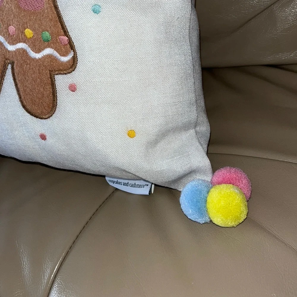 Cupcakes and Cashmere Gingerbread Pillow